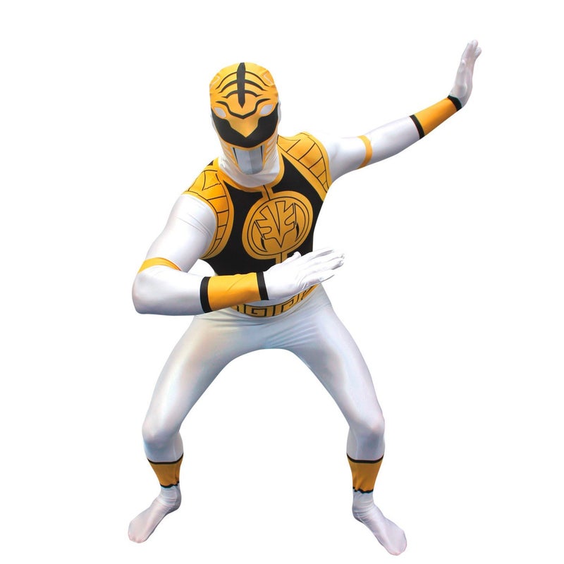Morphsuits Official Power Ranger Morphsuit Costume,White,Medium 5'-5'4" (152cm - 163cm) - Image 2